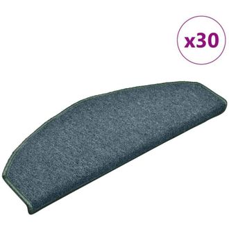 vidaXL Felpudos Para Escaleras 30 Unidades 65x24x4 Cm Verde Oscuro Semicircular Grande Vidaxl