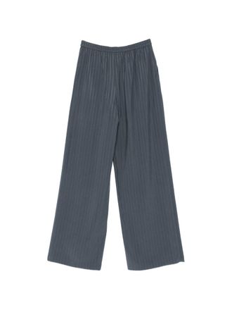 Emporio Armani Pinstriped Trousers - Blue
