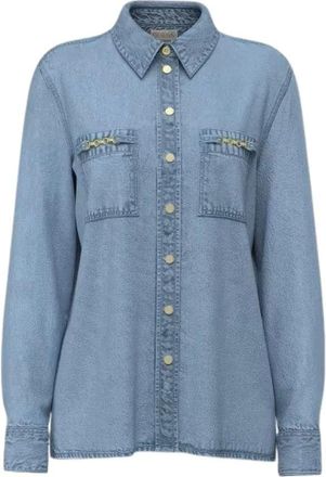 Guess Eliza Denim Shirt - Dames - Spijkeroverhemden - Blauw - L - Denim - Overhemden
