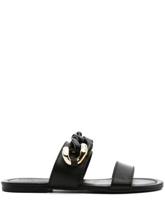 See By Chlo&eacute; chain-detail leather sandals - women - Leather - 37 - Black