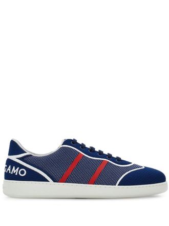 Ferragamo Sneakers con inserti e logo - Blu