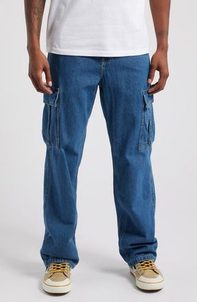 Vans Service Cargo Relaxed Straight Leg Jeans in Vintage Indigo at Nordstrom, Size 34