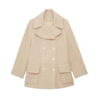 Ines De La Fressange Caban S&eacute;raphine - Dames - Mantel - Beige - M - Katoen - Jassen