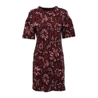 Pinko Violet | Oranje Jacquard Jurk - Dames - Korte kleedjes - Paars - S - Kleedjes