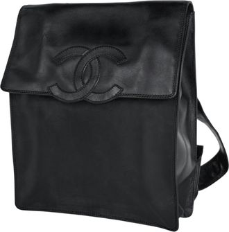 Chanel Black Leather Backpack (Pre-Owned)