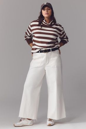 Paige Anessa Utility High-Rise Crop Wide-Leg Jeans