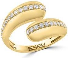 Effy Lab-Grown Diamond Crossover Ring in Gold at Nordstrom Rack, Size 7