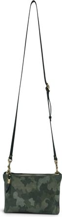 Kempton & Co. Nottingham Double Zip Crossbody Bag In Camo Suede