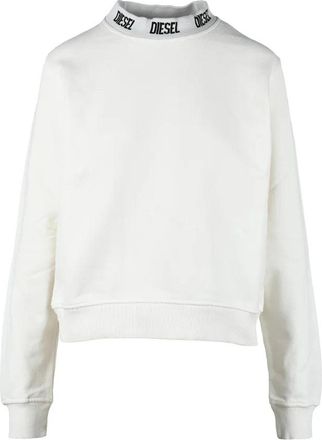 Diesel White Cotton Crew Neck Sweatshirt