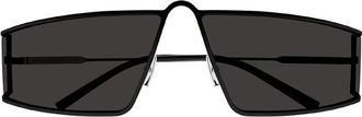 Saint Laurent SL606001 Rectangle Semi-Rim Sunglasses - Black