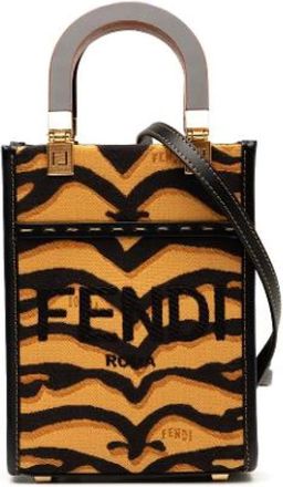 Fendi Pre-owned Mini Bags, female, Multicolor, Size: ONE SIZE Pre-owned Mini Sunshine Shopper Tote