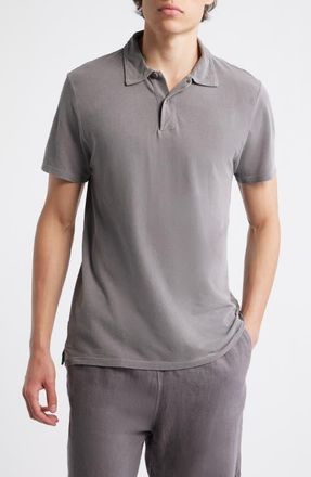 Alex Crane Organic Cotton Polo in Silver at Nordstrom, Size Xx-Large