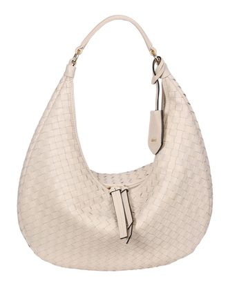 Abro shoulder bag Leather Piuma Weaving Hobo Bag Nana Beige creme-white