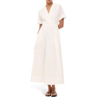 Staud Meryl Cotton Maxi Shirtdress in White at Nordstrom Rack, Size 6
