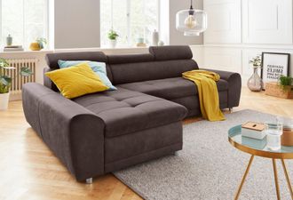 Sit&more Ecksofa »Riva L-Form« inklusive Kopteilverstellung, wahlweise mit Bettfunktion
