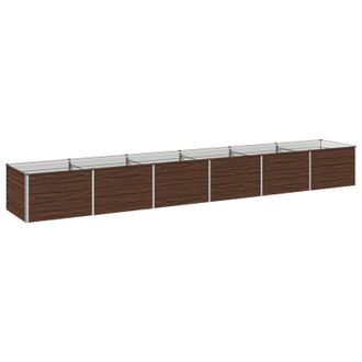 vidaXL Letto Rialzato Da Giardino Noce Nero 480 X 80 X 55 Cm Vidaxl