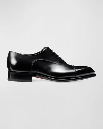 Santoni Men & apos;s Isaac Cap-Toe Leather Oxford Shoes