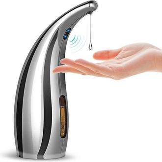 OEM Dispensador De Jab&oacute;n Autom&aacute;tico De Acero Galvanizado Plateado, Dispensador De Jab&oacute;n Sin Contacto Con Sensor Infrarrojo, Resistente Al Agua Ipx6, Apto 
