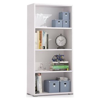 Dmora Dmora - Estante Para Libros Ddjuri, Biblioteca Con 3 Estantes Ajustables, Estante Para Libros, Unidad De Pared Con Estantes, 100% Made In Italy, 60x30