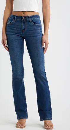 YMI Jessie Mid Rise Bootcut Jeans in Dark Blue at Nordstrom, Size 11