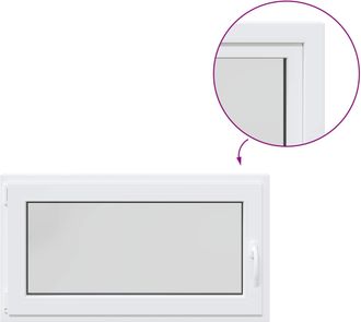vidaXL Ventana De S&oacute;tano Risor 110 X 55 Cm Pvc Y Vidrio Vidaxl