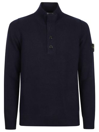 Stone Island RWS Ribbed Collar Virgin Wool-Blend Sweater