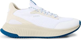 HUGO BOSS Mens Ttnm Evo Run Lightweight Breathable Trainers in Natural - Size UK 11