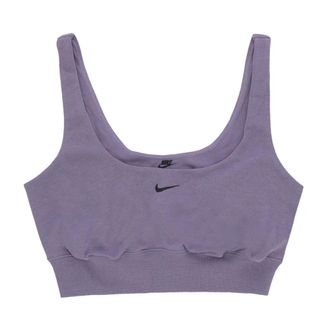 Nike Sports Bras, female, Purple, M, Chill Terry Cropped Tank
