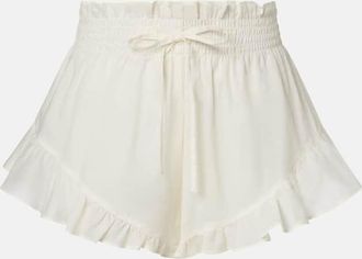 Montce Swim Ruffled cotton shorts