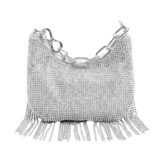 Twinset Shoulder Bags, female, Gray, Size: ONE SIZE Mini Croissant