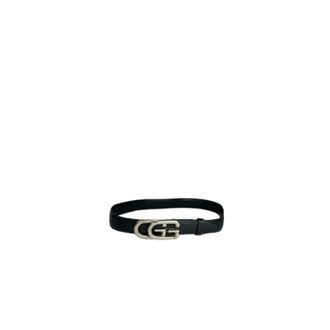 Gucci Pre-owned Vintage GG Logo Riem - unisex - Vintage Accessoires - Bruin - ONE Size - Leer - Vintage