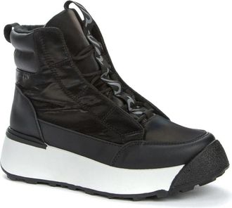 Crosby Zwarte Warme Enkellaarsjes voor Vrouwen - Dames - Veterlaarzen - Zwart - 40 EU - Wol - Schoenen