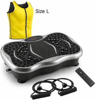 InnovaGoods Pack Plataforma Vibrante - Innovagoods - Pack Passwa L & Vivflow - Chaleco Efecto Sauna - Altavoz Bluetooth - 99 Niveles