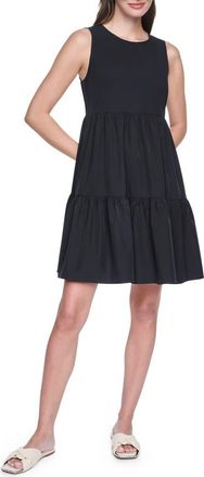 DKNY Commuter Sleeveless Swing Minidress in Black at Nordstrom Rack, Size 10