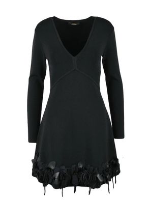 Twin-Set Knitted Flared Dress - Black