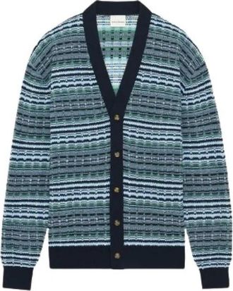 Dr&ocirc;le de Monsieur Cardigan Maille Coogi - Heren - Vesten - Veelkleurig - M - Katoen - Truien & Vesten