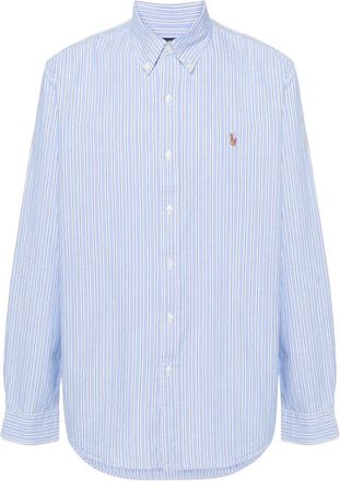 Polo Ralph Lauren Casual Blauw Lang Shirt met Lange Mouwen - Heren - Casual Overhemden - Blauw - 2XL - Katoen - Overhemden