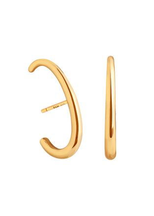 Astrid & Miyu Orbit Dome 18k Gold-plated Hoop Earrings - One Size