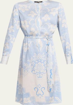 Kobi Halperin Michelle Floral Lace-Print Dress