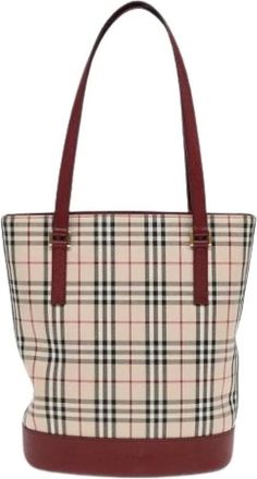 Burberry Pre-owned Tote Bags, female, Beige, Size: ONE SIZE Pre-owned Nova check tote