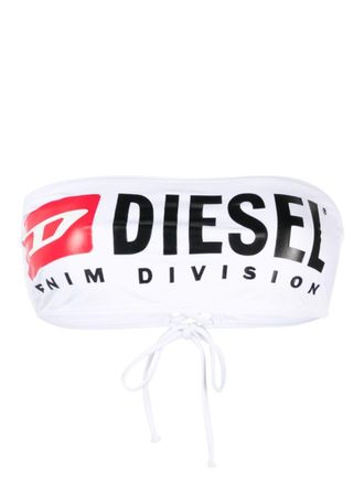 Diesel Top bikini con stampa - Bianco