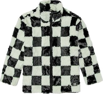 Vans (WMNS) Vans Grid Pattern Stand Collar Jacket Black White Colorblock Blackwhitemulti-Color VN0A5LJ5705