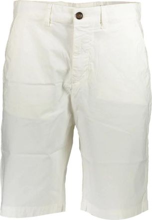 North Sails Witte Bermuda Shorts met Logo - Heren - Korte Broeken - Wit - W33 - Katoen - Korte Broeken
