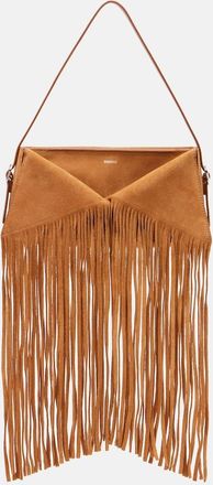 Coperni Borsa a spalla in suede con frange