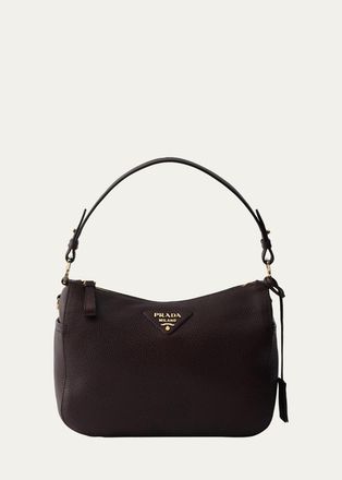 Prada Medium Grain Leather Shoulder Bag