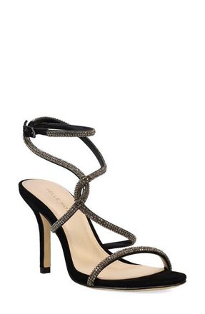 Pelle Moda Kaleah Crystal Strappy Sandal in Black at Nordstrom, Size 9.5