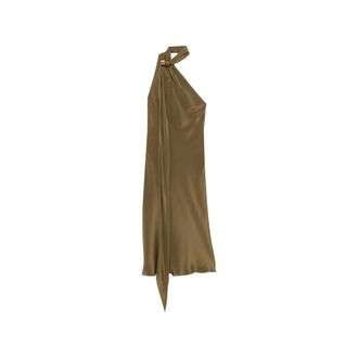 Pianoforte di Max Mara Evasto One-shoulder Hardware-detail Silk Midi Dress