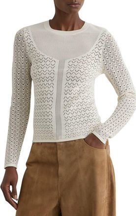 Reiss Bella Pointelle Sweater in Ivory at Nordstrom, Size X-Small
