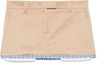 Miu Miu Contrasting-trim Skirt