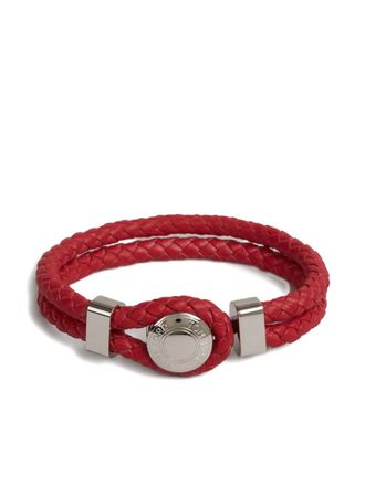 Tom Ford braided leather bracelet - Rosso